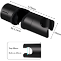 Miniatyrbillede 2 af 5: Brusehovedholder, Universal Sort Brusehovedholder til 18-25mm, ZQKLA