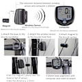 Miniatyrbillede 5 af 5: Multifunktionelt trådløst cykel speedometer vandtæt cykelcomputer med LCD