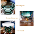 Miniatyrbillede 6 af 8: Unikt dobbeltvægget julekaffekrus, dobbeltlagsglasdesign sikrer varmebestandig og kondensbestandig ydeevne, perfekt til