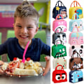 Miniatyrbillede 6 af 7: Madkasse til Børn, Piger, Drenge, Studerende, Genanvendelig Tegneserie Isoleret Madkasse, Små Sammenfoldelige Vandtætte Madkasser til Rejser Picnic Red Birds