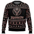 Miniatyrbild 1 av 4: Jagermeister Ful Ugly Christmas Sweater Tröja Herrar 3D Sweatshirt Toppar 2 2 2XL