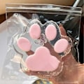 Miniatyrbilde 1 av 5: 5-tommers Stor Katteklo Squishie, Kawaii FuFu Squishies, Sticky Jelly Katteklo Klem, Stressavlastende Klemmeleke for Barn & Voksne Pink