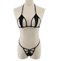 Miniatyrbilde 1 av 5: Cut-Out Micro Bikini Mini Badedrakt Kvinner - Svart