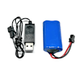 Pikkukuva 2 / 10: 7.4V 500mAh RC Li-on Akku USB-kaapelilla, kestävä johto, suuri kapasiteetti akku FY MN WPL 1/10 4wd R/CM