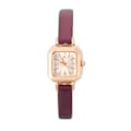 Miniatyrbillede 6 af 7: Moderigtigt dame quartz armbåndsur analogt PU armbåndsur (lilla) 0.1