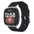 Canvas armband Fitbit Versa 3/Sense Svart