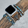 Pikkukuva 3 / 5: Boheemi kellon ranneke, yhteensopiva Apple Watch 42-45mm kanssa-