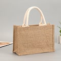 Miniatyrbillede 1 af 5: pc Tote Taske, Naturlig Jute Tote, Perfekt til Shopping, Picnic, Gaver, Rejser, Strand (S)