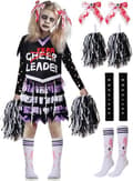 Halloween Piratfestdräkt för Barn Digitaltryck Cheerleading Performance 08 Single Skirt 150cm