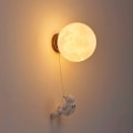 Miniatyrbillede 1 af 5: Indendørs Væglampe, 15cm Måne og Astronaut Design, Indendørs LED Væglampe (Gratis Pære G9*1)