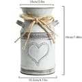 Miniatyrbild 2 av 5: Metall Shabby Chic Blomstervas Rustik Kannvas Vintage Grå Vas 19 cm H