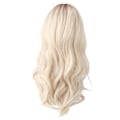 Miniatyrbillede 1 af 8: Gradient Blond Brun Lang Krøllet Paryk Kvinder Varmebestandig Syntetisk Paryk med Pandehår til Cosplay Fest 0.4