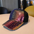 Miniatyrbillede 1 af 11: Sommer mesh paillet hat dame åndbar solhat rejse all-match koreansk baseballkasket andenæb kasket Small sequins all covered in gold Adjustable