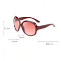 Miniatyrbillede 2 af 3: Store solbriller dame mode UV beskyttelsesbriller Non-explosion-proof model