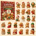 Julekalender med samlefigurer, nedtællingsboks til ferien for børn og voksne Red Box Christmas 26 * 18 * 3cm