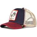 Miniatyrbillede 1 af 2: Goorin Bros. Trucker Hat Herre - Mesh Baseball Snapback Cap - The Farm Rooster navy rød A