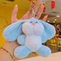 Pikkukuva 1 / 11: Sarjakuva Kuromi -nukke koululaukun riipus nukke pehmolelu pari avaimenperä laukun riipus Plush Dudu Rabbit-Blue 11cm (with keychain)