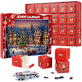 Miniatyrbilde 1 av 5: Adventskalender 2024 Julepuslespill for barn og voksne 24 rom 1008 brikker Nedtelling til jul for tenåringsjenter og -gutter