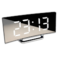 Miniatyrbild 1 av 10: Tum Digital Väckarklocka Böjd Dimbar LED Elektronisk White