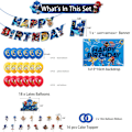 Miniatyrbillede 2 af 5: Sonic Fødselsdagstema Fest Dekoration Tegneserie Træk Flag Indsæt Ballonsæt{HH} B