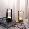 Miniatyrbild 5 av 5: Sladdlös bordslampa, 3 färger steglös dimning LED bordslampa med touchsensorBY Silver