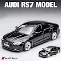 Miniatyrbillede 1 af 4: Audi RS7 Sportback 1:35 Støbt Bilmodel, Børnelegetøj, Lyd & Lys, Fødselsdagsgave - Køretøjslegetøj Sort
