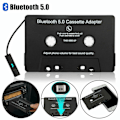 Miniatyrbilde 1 av 8: Bluetooth 5.0 bilstereo kassettadapter til aux Black