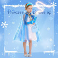 Miniatyrbilde 2 av 6: Prinsessekappe Sett, 12 stk Prinsessekjole Klær for Liten Jente, Prinsessekjoler for Jente 3-8 År Bursdagsgave Blue