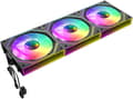 120 mm Koblede PC-kabinetblæsere Sort med Infinity Mirror Center ARGB 5V 3-benet Trippeltpakke