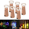 Miniatyrbilde 1 av 4: 6 stk./sett 2 m Korklys med Skrutrekker Flaskelampe 20 LED Lyslenke for Fest Bryllup White