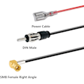 Miniatyrbilde 2 av 5: Dab Dab+ Bilradioantenne FM/AM Radioantenne Biltakantenne Forsterkeradapter SMB til DIN med RG174 5M 16.4ft Kabel{HH}