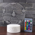 Miniatyrbilde 4 av 4: 3D Illusjon Fotballampe Real Madrid 7 Farger LED Touch Bordlampe Soverom Hjem Dekor