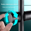 Miniatyrbillede 4 af 5: Brusehovedholder, Universal Sort Brusehovedholder til 18-25mm, ZQKLA