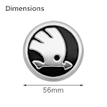 Miniatyrbild 4 av 5: 4 st 56 mm 60 mm Bilhjul Navkapsel Fälgskydd Emblem Dekaler Tillbehör För Skoda Rapid Octavia Fabia Superb Kodiaq Kamiq, 56 mm Grön