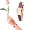 Miniatyrbillede 2 af 7: Moderigtigt dame quartz armbåndsur analogt PU armbåndsur (lilla) 0.1