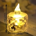 Miniatyrbillede 5 af 7: 12-pak Mini Rose LED Fyrfadslys - Flammeløse, Batteridrevne, Halo Projektion, Romantisk Dekoration - Perfekt til Valentinsdag, Bryllupper