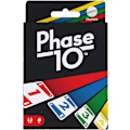 Miniatyrbilde 1 av 6: Mattel Games Phase 10 kortspill, sekvenser lignende rummy, inneholder 108 kort, for hjemmebruk.