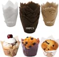 Papir Muffinsformer 200 stk Bakeformer for Cupcakes Muffins Bryllup Bursdagsfest Bakeutstyr