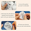 Miniatyrbild 5 av 10: 2 st broderipapper Handstygn Stabilisatorer CC