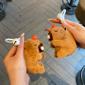 Pikkukuva 4 / 11: Kapibara Kupla Nukke Purista Hauska Nukke Pehmolelu Kapibara Riipus Vinkuva Opiskelijalahja 2 wagging tail capybara keychains
