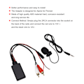 Miniatyrbild 4 av 5: Bluetooth AUX-modul 2 RCA-kabeladapter med handsfree-mikrofon för Alpine för Pioneer