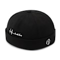 Miniatyrbillede 1 af 9: Bomuld Docker Cap Hatte SORT BLACK