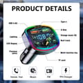 Pikkukuva 4 / 5: Bluetooth-auton FM-lähetin Bluetooth 5.0 autotarvikkeet, handsfree-auton Bluetooth, Bluetooth-auton musiikkisovitin, 2 USB + Type C [4.8A + 18W PD]