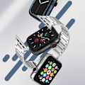 Pikkukuva 4 / 5: Rannekoru Apple Watch 41mm / 40mm / 38mm Linkit Teräs Hopea