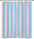 Vattentätt Anti-Mögel Duschdraperi 180x180cm Polyester med Krokar Pink and blue