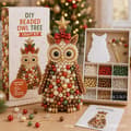DIY Perle-juletræ Håndværkssæt Dyretema Julepynt owl