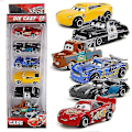 Pikkukuva 1 / 5: 6kpl Pixar Autot Salama McQueen Kilpa-autot Lasten Lelu Kokoelmasetti Lahja{HH}