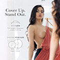 Miniatyrbilde 4 av 8: Nippelbeskyttere - Selvklebende silikonnippelbeskyttere - Gjenbrukbare nippelbeskyttere for kvinner med reiseetui Crèm Crèm Cream Large (Fits D+ Cups)