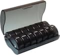 Round Pill Box / Medicine Dispenser, Round 7-Day Medicine Storage Black