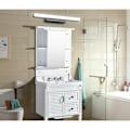 Miniatyrbillede 2 af 5: LED badeværelseslampe 40 cm kold hvid 9 W 6000 K sort indendørs badeværelseslampe badeværelsesbelysning 800 lm ikke-dæmpbar [energiklasse F]